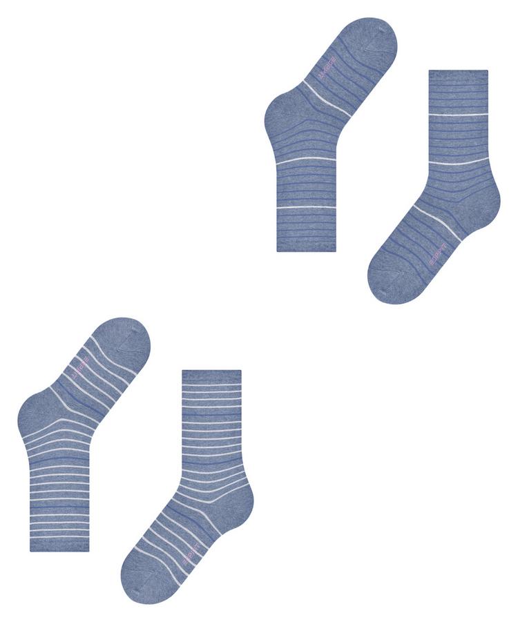 ESPRIT ESPRIT Fine Stripe  2-Pack Socken Damen - jeans (6458) - 2 | SportScheck