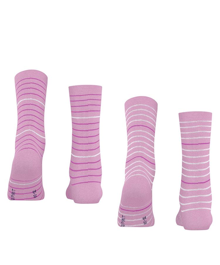 ESPRIT ESPRIT Fine Stripe  2-Pack Socken Damen - orchid (8621) - 0 | SportScheck