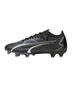 Rückansicht von PUMA ULTRA 5 Match+ FG/AG Lights Out Fußballschuhe schwarzgrau