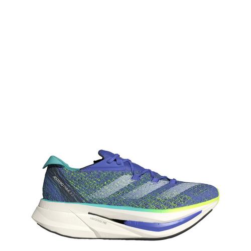 Rückansicht von adidas Adizero Prime X 2.0 STRUNG Laufschuh Laufschuhe Herren Cobalt Blue / Zero Metalic / Lucid Lemon