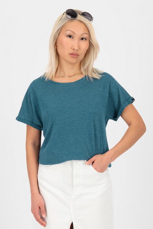 Rückansicht von ALIFE AND KICKIN MalaikaAK A T-Shirt Damen tidal teal melange