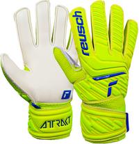 Reusch Attrakt Solid Junior Torwarthandschuhe Kinder - safet yellow/dp blue/whit