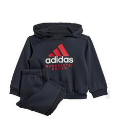 adidas Manchester United DNA Kids Jogginganzug Trainingsanzug Kinder Night Grey