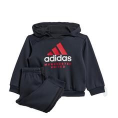 adidas Manchester United DNA Kids Jogginganzug Sweatjacke Kinder Night Grey