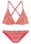 Lascana Triangel-Bikini Bikini Set Damen - orange-gestreift