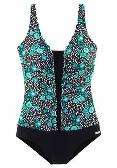 Lascana Badeanzug Badeanzug Damen schwarz-mint