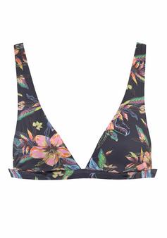 Lascana Triangel-Bikini-Top Bikini Oberteil Damen anthrazit bedruckt