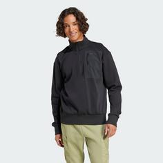 Rückansicht von adidas City Escape Half-Zip Sweatshirt Sweatshirt Herren Black