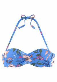 S.OLIVER B&uuml;gel-Bandeau-Bikini-Top Bikini Oberteil Damen - blau