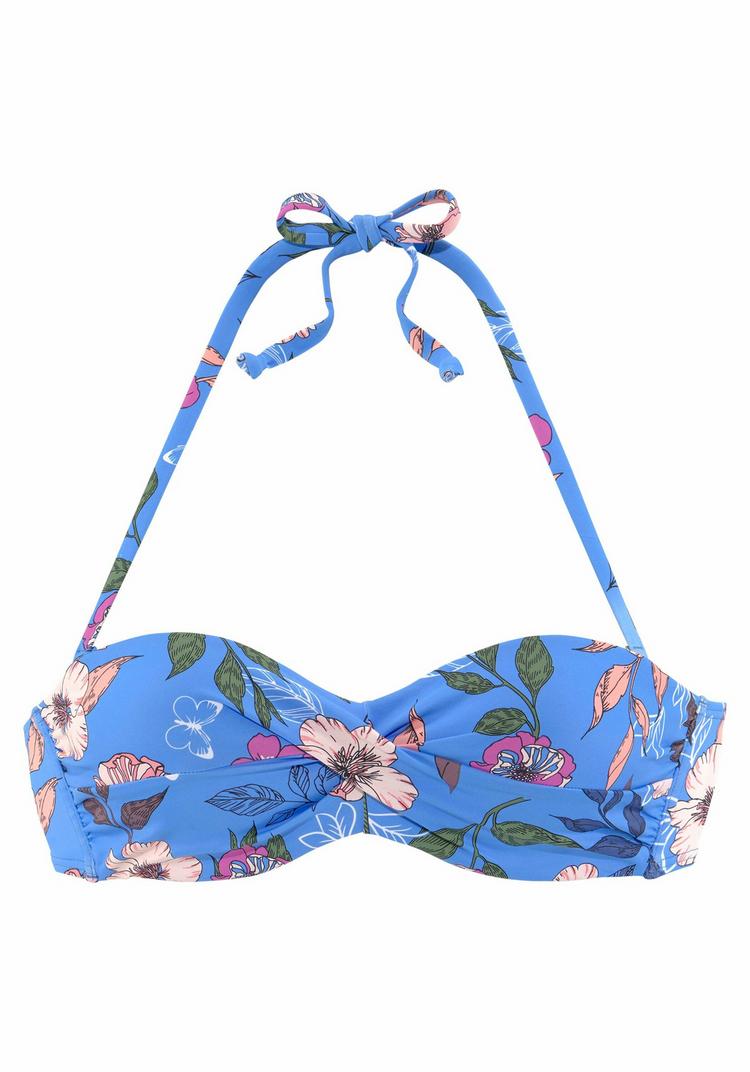 S.OLIVER S.OLIVER B&uuml;gel-Bandeau-Bikini-Top Bikini Oberteil Damen - blau - 0 | SportScheck