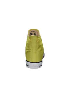 Rückansicht von ethletic White Cap Hi Cut Sneaker Lime Yellow P | Just White