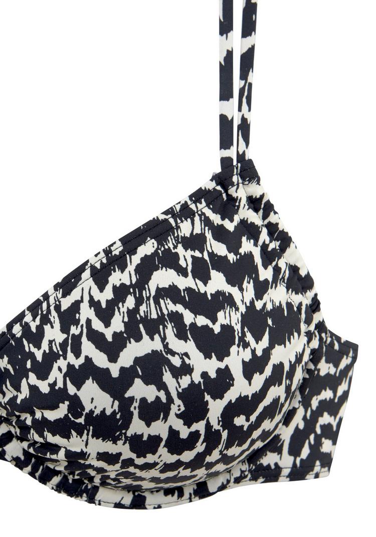 Lascana Lascana B&uuml;gel-Bikini-Top Bikini Oberteil Damen - schwarz-creme - 0 | SportScheck