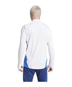 Rückansicht von adidas Italien HalfZip Sweatshirt EM 2024 Sweatshirt weissblau