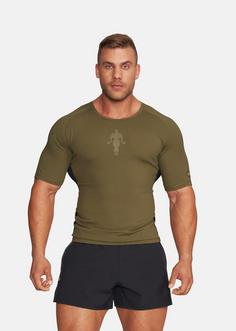 Rückansicht von Gold's Gym ROB T-Shirt Herren dark olive