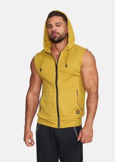 Rückansicht von Gold’s Gym  DRAPER Hoodie Herren Golden Olive