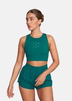 Rückansicht von Gold’s Gym  LAURA Croptop Damen malachite