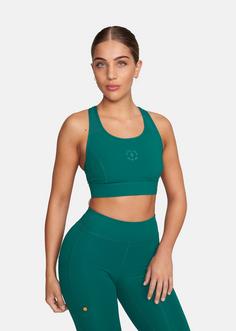 Rückansicht von Gold’s Gym  NADIA Sport-BH Damen malachite