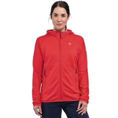 Rückansicht von Schöffel Hiking Fleece Hoody Style Cascata WMS Fleecejacke Damen 2030 rot