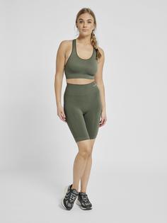 Rückansicht von hummel hmlTIF SEAMLESS CYLING SHORTS Funktionsshorts Damen THYME