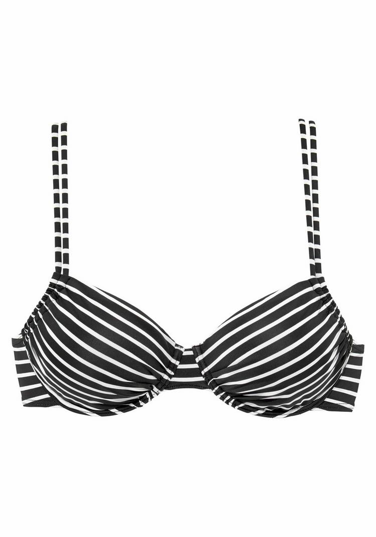 S.OLIVER S.OLIVER B&uuml;gel-Bikini-Top Bikini Oberteil Damen - schwarz-wei&szlig;-gestreift - 0 | SportScheck