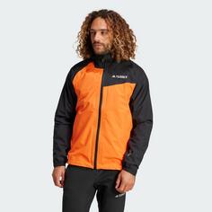 Rückansicht von adidas Terrex Multi 2L RAIN.RDY Regenjacke Outdoorjacke Herren Semi Impact Orange / Black