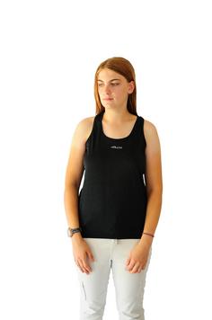 Rückansicht von JOLUVI Split T-Shirt Damen Black Vigore