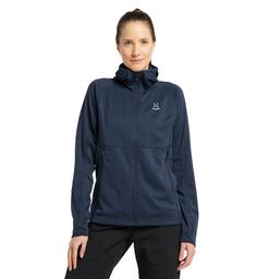 Rückansicht von Haglöfs Skuta Hood Fleecejacke Damen Tarn Blue