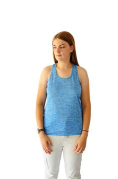 Rückansicht von JOLUVI Split T-Shirt Damen Azul Vigoré