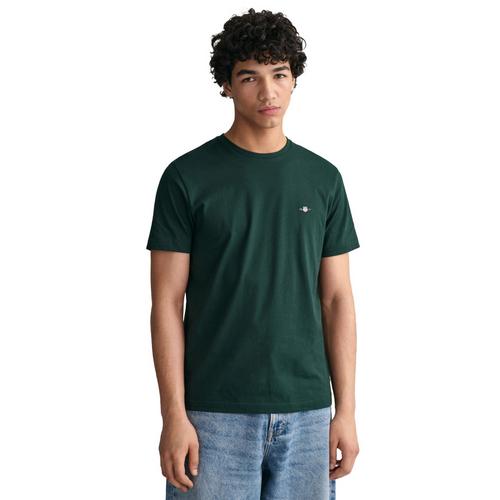 Rückansicht von GANT T-Shirt T-Shirt Herren Grün (Tartan Green)