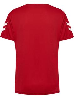 Rückansicht von hummel CORE POLY TEE WOMAN S/S Funktionsshirt Damen TRUE RED