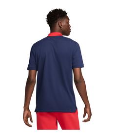 Rückansicht von Nike Paris St. Germain Polo Shirt Poloshirt blau