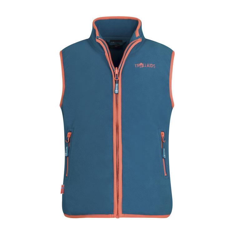 Trollkids Trollkids Arendal Outdoorweste Kinder - Atlantisblau/Orange - 0 | SportScheck