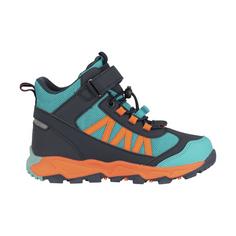 Rückansicht von Trollkids Tronfjell mid Wanderschuhe Kinder Atlantisblau/Dunkelblau/Orange