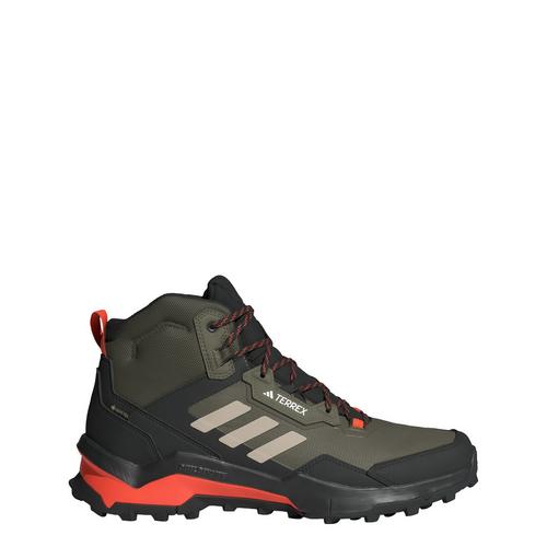 Rückansicht von adidas GTX TERREX AX4 Mid GORE-TEX Wanderschuh Wanderschuhe Herren Olive Strata / Wonder Beige / Core Black