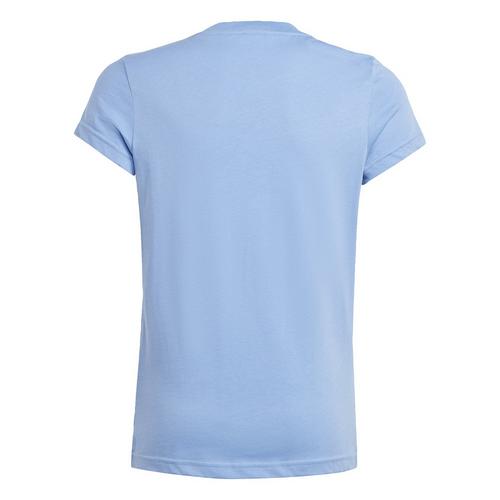 Rückansicht von adidas Essentials Big Logo Cotton T-Shirt T-Shirt Kinder Blue Fusion Met. / White