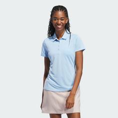 Rückansicht von adidas Solid Performance Short Sleeve Poloshirt Funktionsshirt Damen Clear Sky