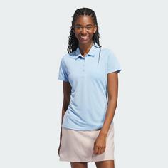 Rückansicht von adidas Solid Performance Short Sleeve Poloshirt Poloshirt Damen Clear Sky