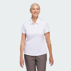 Rückansicht von adidas Solid Performance Short Sleeve Poloshirt Funktionsshirt Damen White