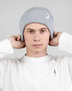 Rückansicht von NIKIN Treeanie Beanie Light Grey Mel