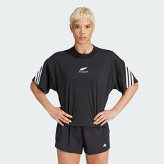 Rückansicht von adidas All Blacks T-Shirt Funktionsshirt Damen All Black
