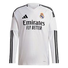 adidas Real Madrid 24/25 Long Sleeve Heimtrikot Fußballtrikot Herren White