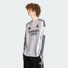 Rückansicht von adidas Real Madrid 24/25 Long Sleeve Heimtrikot Fußballtrikot Herren White