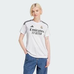 Rückansicht von adidas Real Madrid 24/25 Heimtrikot Fußballtrikot Damen White