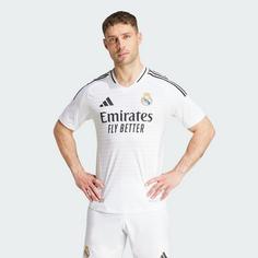 Rückansicht von adidas Real Madrid 24/25 Heimtrikot Authentic Fußballtrikot Herren White