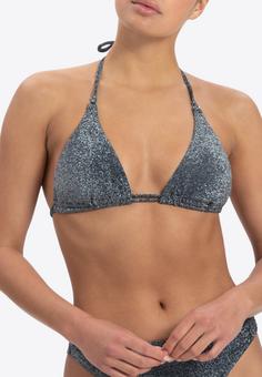 Rückansicht von BEACHLIFE. Sea Glitter Bikini Oberteil Damen silver_glitter