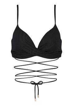 BEACHLIFE. Black Swirl Bikini Oberteil Damen schwarz