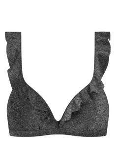 BEACHLIFE. Sea Glitter Bikini Oberteil Damen silver_glitter