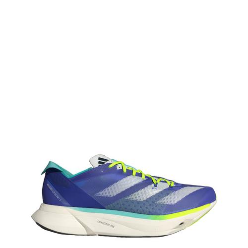 Rückansicht von adidas ADIZERO ADIOS PRO 3 Laufschuh Laufschuhe Cobalt Blue / Zero Metalic / Lucid Lemon