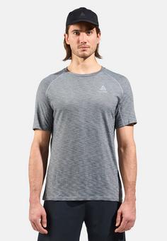 Rückansicht von Odlo Laufshirt Herren grey melange(15700)