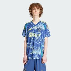 Rückansicht von adidas Ajax 24/25 Auswärtstrikot Fußballtrikot Herren Crew Blue